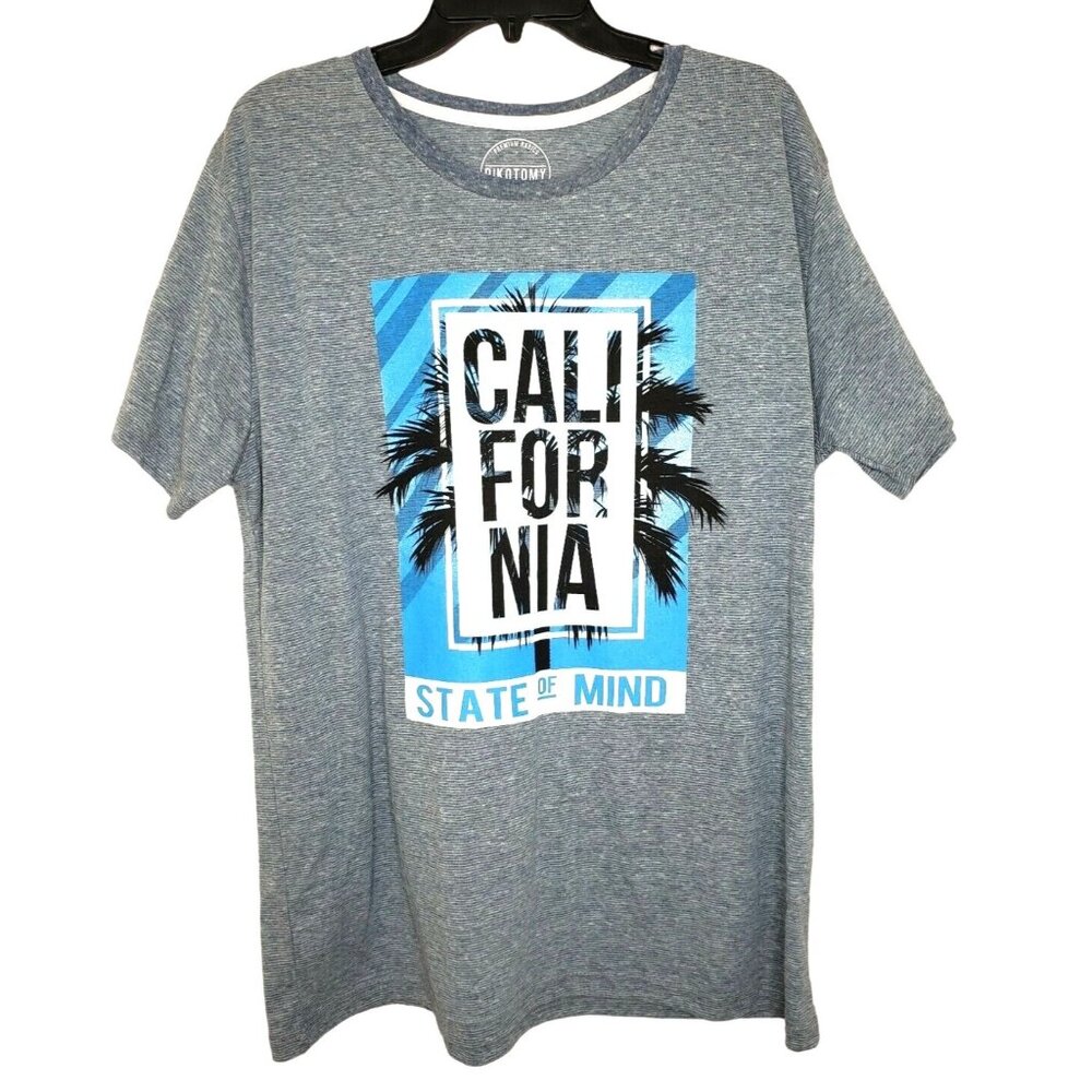 Premium Basics Dikotomy Standard Fit California State Of Mind Dark Blue T Shirt